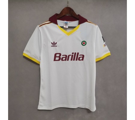 Roma 91/92 Away White Soccer Jersey